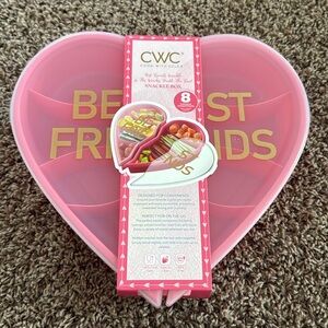 CWC Heart-Shaped Best Friends Pink Snack Box